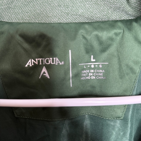 Antigua Large Green A's Athletics Zipper Jacket -cp - Picture 5 of 7